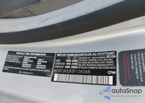 2005 Mercedes-Benz Clk 320 z USA, uszkodzony, nr VIN WDBTJ65JX5F134368